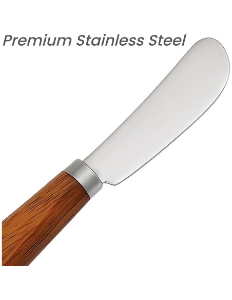 Juego de 2 cuchillos para mantequilla LacusMare - Acacia, 17.78 cm