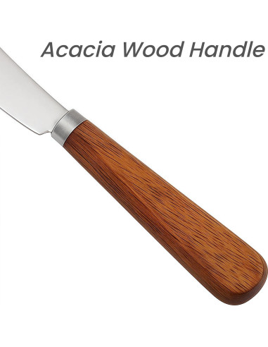 Juego de 2 cuchillos para mantequilla LacusMare - Acacia, 17.78 cm