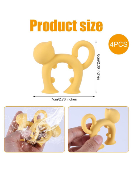 Soporte de Espátula de Silicona BOXOB - 4 Piezas Gato Amarillo Soporte de Espátula de Silicona BOXOB - 4 Piezas Gato Amarillo