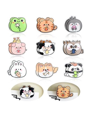 Juego de 9 Clips de Sellado BieFuDan en Forma de Animal