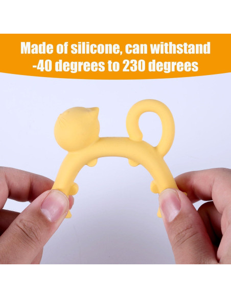 Soporte de Espátula de Silicona BOXOB - 4 Piezas Gato Amarillo Soporte de Espátula de Silicona BOXOB - 4 Piezas Gato Amarillo