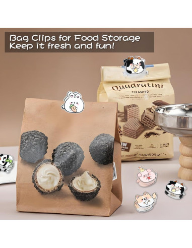 Juego de 9 Clips de Sellado BieFuDan en Forma de Animal