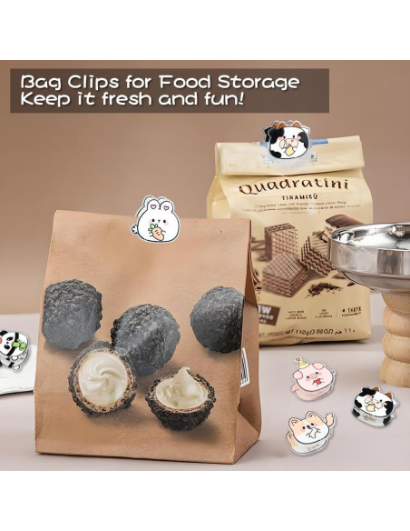 Juego de 9 Clips de Sellado BieFuDan en Forma de Animal