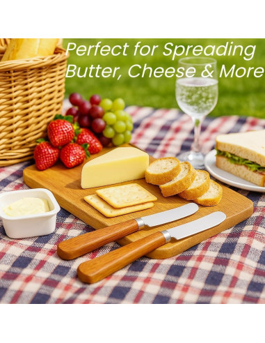 Juego de 2 cuchillos para mantequilla LacusMare - Acacia, 17.78 cm