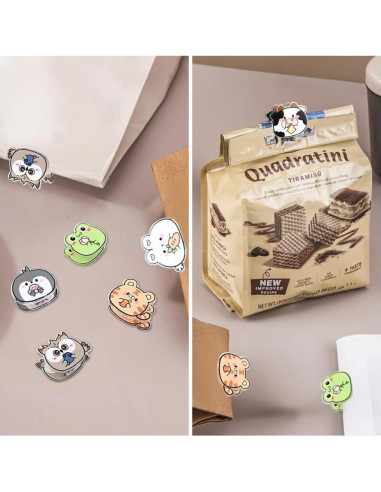 Juego de 9 Clips de Sellado BieFuDan en Forma de Animal