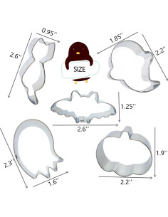 Set de 5 Cortadores de Galletas Halloween Q-BAKER 5.6-6.6 cm 2