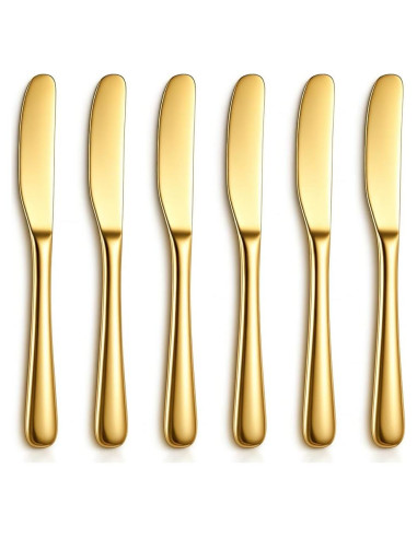 Set de 6 Cuchillos para Mantequilla Berglander 14.2 cm Dorados