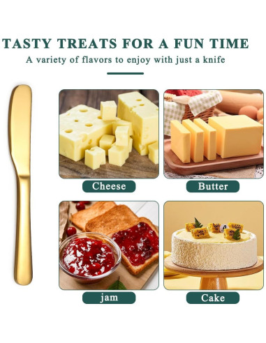 Set de 6 Cuchillos para Mantequilla Berglander 14.2 cm Dorados