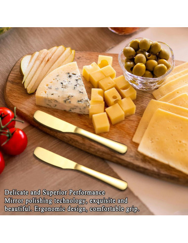Set de 6 Cuchillos para Mantequilla Berglander 14.2 cm Dorados