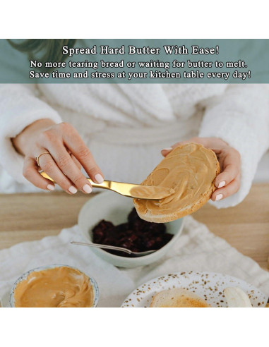 Set de 6 Cuchillos para Mantequilla Berglander 14.2 cm Dorados