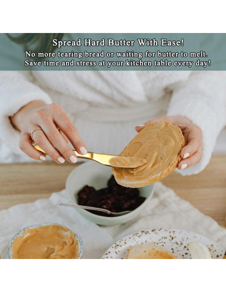 Set de 6 Cuchillos para Mantequilla Berglander 14.2 cm Dorados