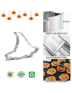 Juego de Cortadores de Galletas de Halloween YomiFamily 10 Piezas 2