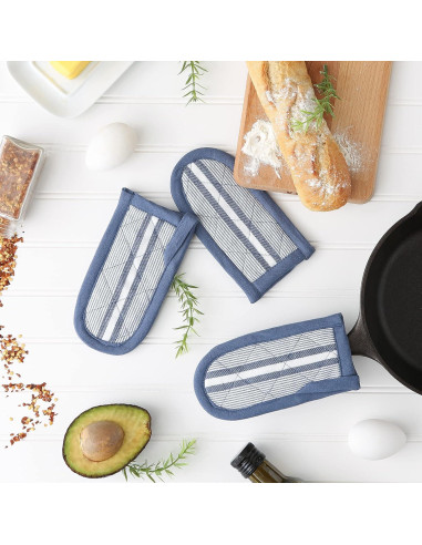 Juego de Mangos de Sartén DII 15.24x7.62 cm Algodón Azul Francés