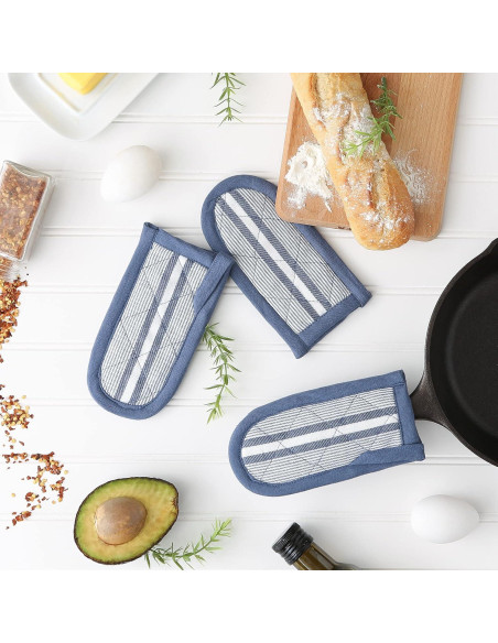 Juego de Mangos de Sartén DII 15.24x7.62 cm Algodón Azul Francés