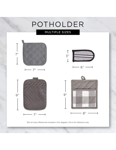 Juego de Mangos de Sartén DII 15.24x7.62 cm Algodón Azul Francés