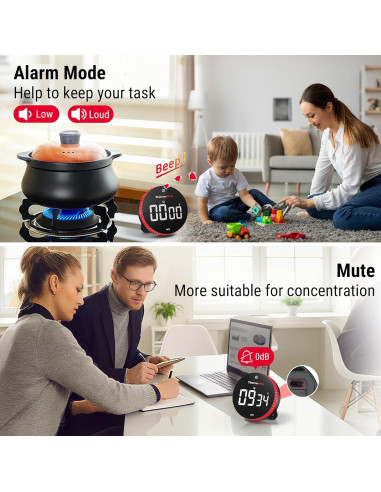 Temporizador Digital de Cocina ThermoPro TM04 con Imán y Soporte