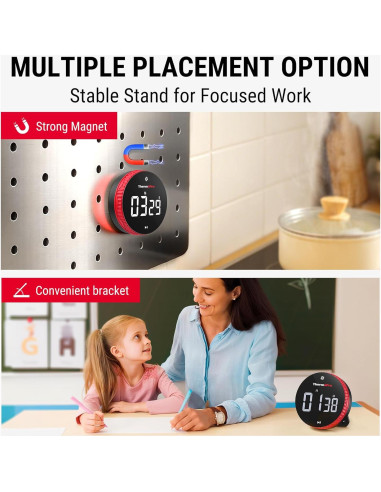 Temporizador Digital de Cocina ThermoPro TM04 con Imán y Soporte