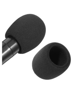 Cubierta de Micrófono 2PCS Funda Espuma Negra 7.6x6cm