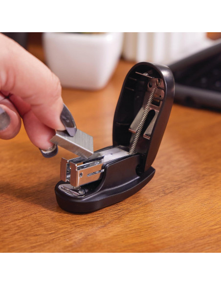 Grapadora Mini Swingline Tot Negra, 12 Hojas, 1000 Grapas