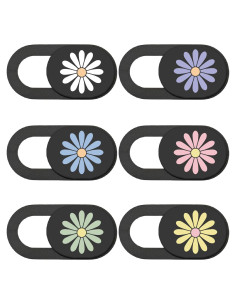 6 Piezas Cubiertas de Webcam PRESSINART Floral Privacidad