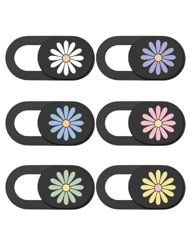 6 Piezas Cubiertas de Webcam PRESSINART Floral Privacidad