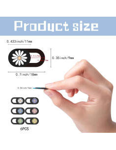 6 Piezas Cubiertas de Webcam PRESSINART Floral Privacidad 2