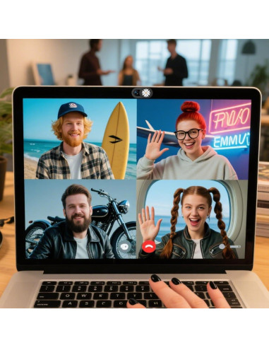 6 Piezas Cubiertas de Webcam PRESSINART Floral Privacidad