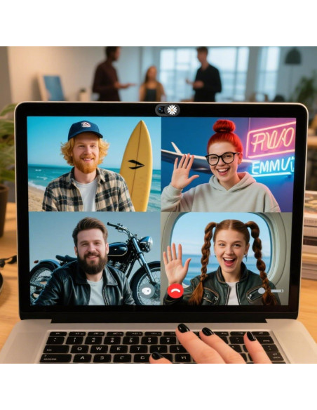 6 Piezas Cubiertas de Webcam PRESSINART Floral Privacidad