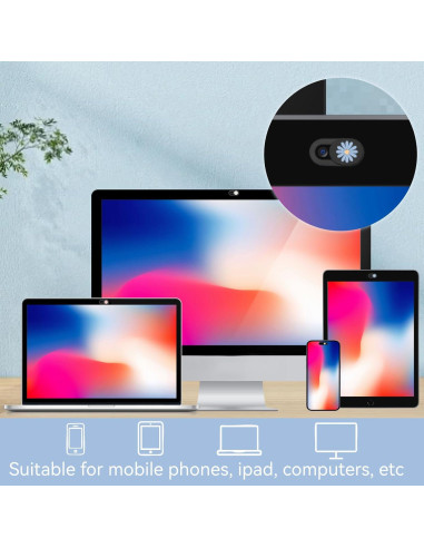 6 Piezas Cubiertas de Webcam PRESSINART Floral Privacidad