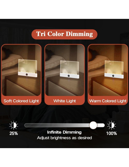 Luz de Libro Recargable Mesenymm LED con 3 Colores y Temporizador