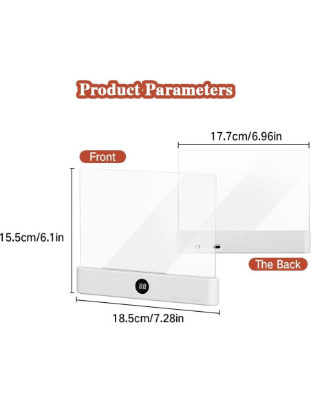 Luz de Libro Recargable Mesenymm LED con 3 Colores y Temporizador