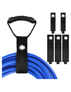 Correas de Almacenamiento Casleevf 6-Pack Nylon Negro