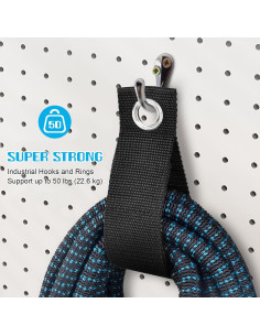 Correas de Almacenamiento Casleevf 6-Pack Nylon Negro 2