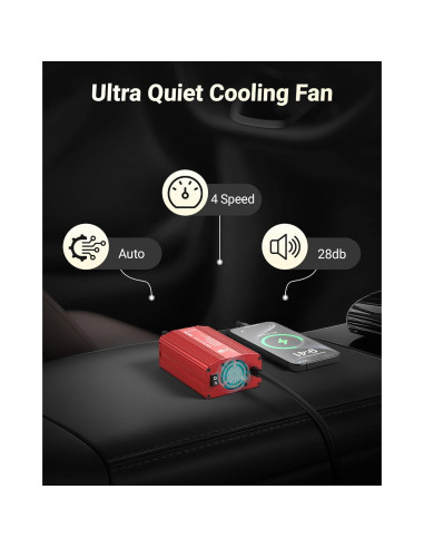 Inversor de Potencia BESTEK 300W DC 12V a AC 110V con USB