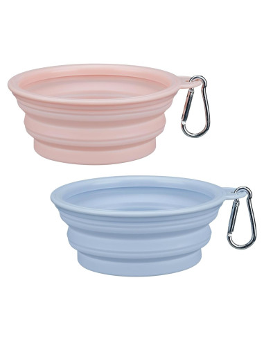 Tazones Colapsables para Perros LeeRound, Paquete de 2, 350ml