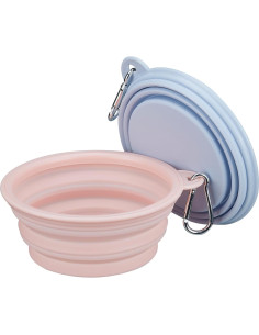 Tazones Colapsables para Perros LeeRound, Paquete de 2, 350ml 2