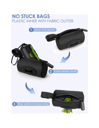 Soporte de bolsas de excremento para perros Gobeigo - Negro