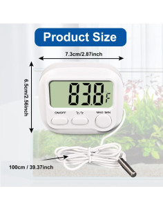 Termómetro Digital de Acuario PAULTEMP TYJ-005 LCD -50C a 300C 2