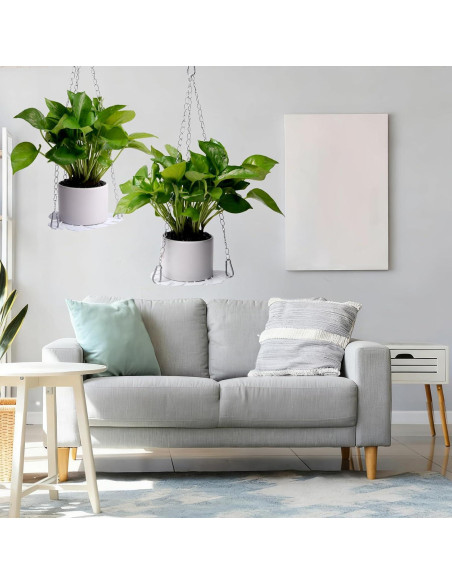 Maceta Colgante AxtreHeu de Metal Blanco 46.5cm Monstera