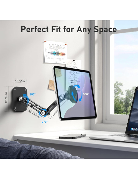Soporte de Pared Magnético NINEFATICS para iPad 4.7"-13"