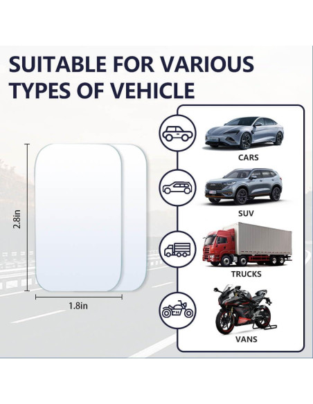 Espejo de Punto Ciego Convexo AmFor HD Ajustable 2 PCS