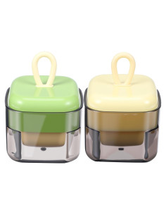 Rodillo Quitapelusas Reutilizable TIESOME 2 Pcs Verde Amarillo