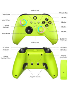 Controlador Inalámbrico W&O para Xbox y PC con RGB 2