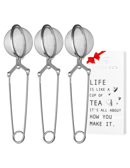 Colador de Té LEVLOVS Snap Ball Acero Inoxidable Paquete de 3
