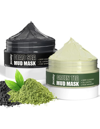 Mascarilla Facial de Barro del Mar Muerto y Té Verde 160g