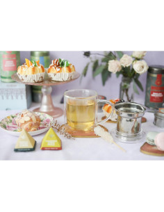 Taza de Té Aislada Teabloom 240 ml con Infusor de Acero 2