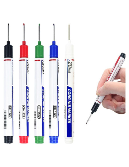 Marcadores Permanentes Jitaty de Punta Fina Colorido 5PC Marcadores Permanentes Jitaty de Punta Fina Colorido 5PC