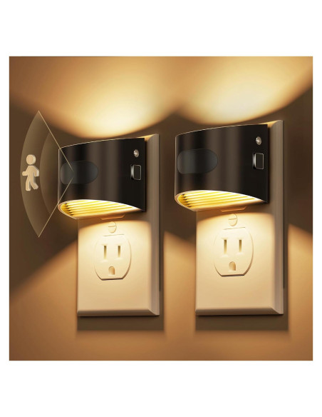 Luz Nocturna LED L LOHAS con Sensor de Movimiento 3000K - Paquete de 2