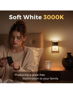 Luz Nocturna LED L LOHAS con Sensor de Movimiento 3000K - Paquete de 2 2