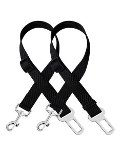 Cinturones de Seguridad para Mascotas Ajustables - Paquete de 2